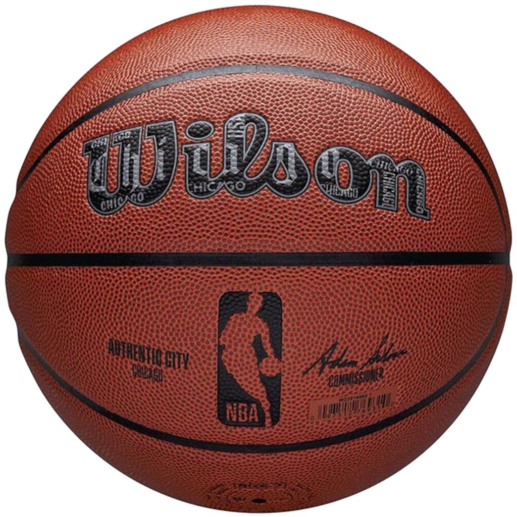 Wilson NBA Authentic City Chicago Ball, Unisex Orange Basketball