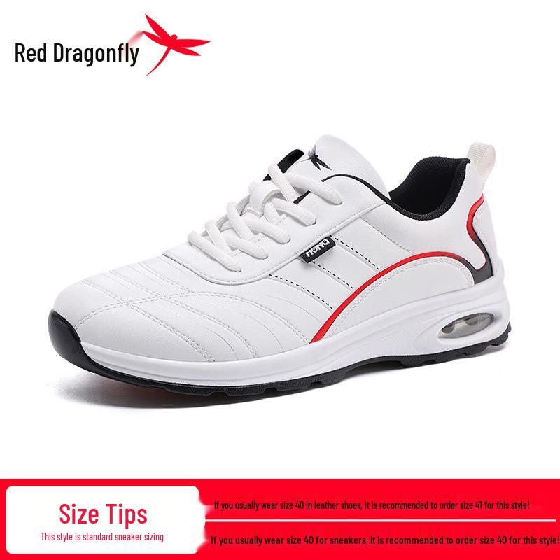 Red Dragonfly Men s Spring & Autumn Casual Running Shoes - Soft Sole Leather with Air Cushion 43 красный/белый