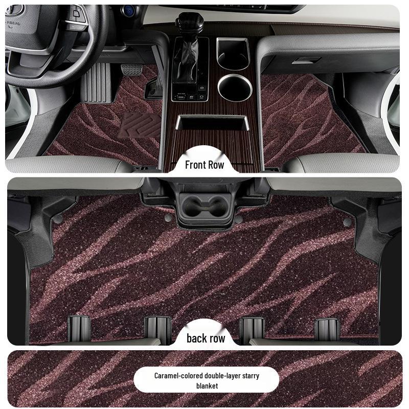 Toyota Sienna TPE Floor Mats for 7-Seater Models (2021-2025), Front Two Rows, Full Coverage.