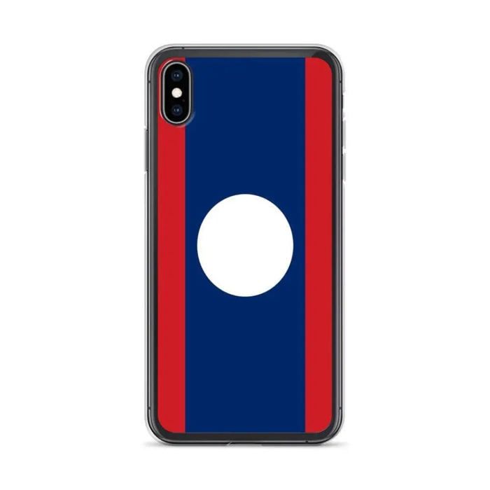 Custodia per iPhone - Drapeau Laos - iPhone XS Max - Souple - Multicolore - Verticale