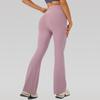 Women's Solid Color High-Waist Flare Yoga Pants