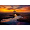 Kit punto croce con pittura a diamante fai da te 5D, tramonto e paesaggio serale, immagine con diamante pieno ricamato a mosaico con strass