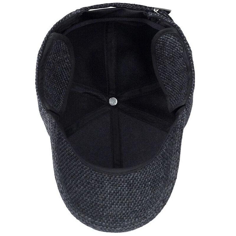 Men Autumn Winter Hat Outdoor Thick Warm Adjustable Earmuffs Baseball Cap