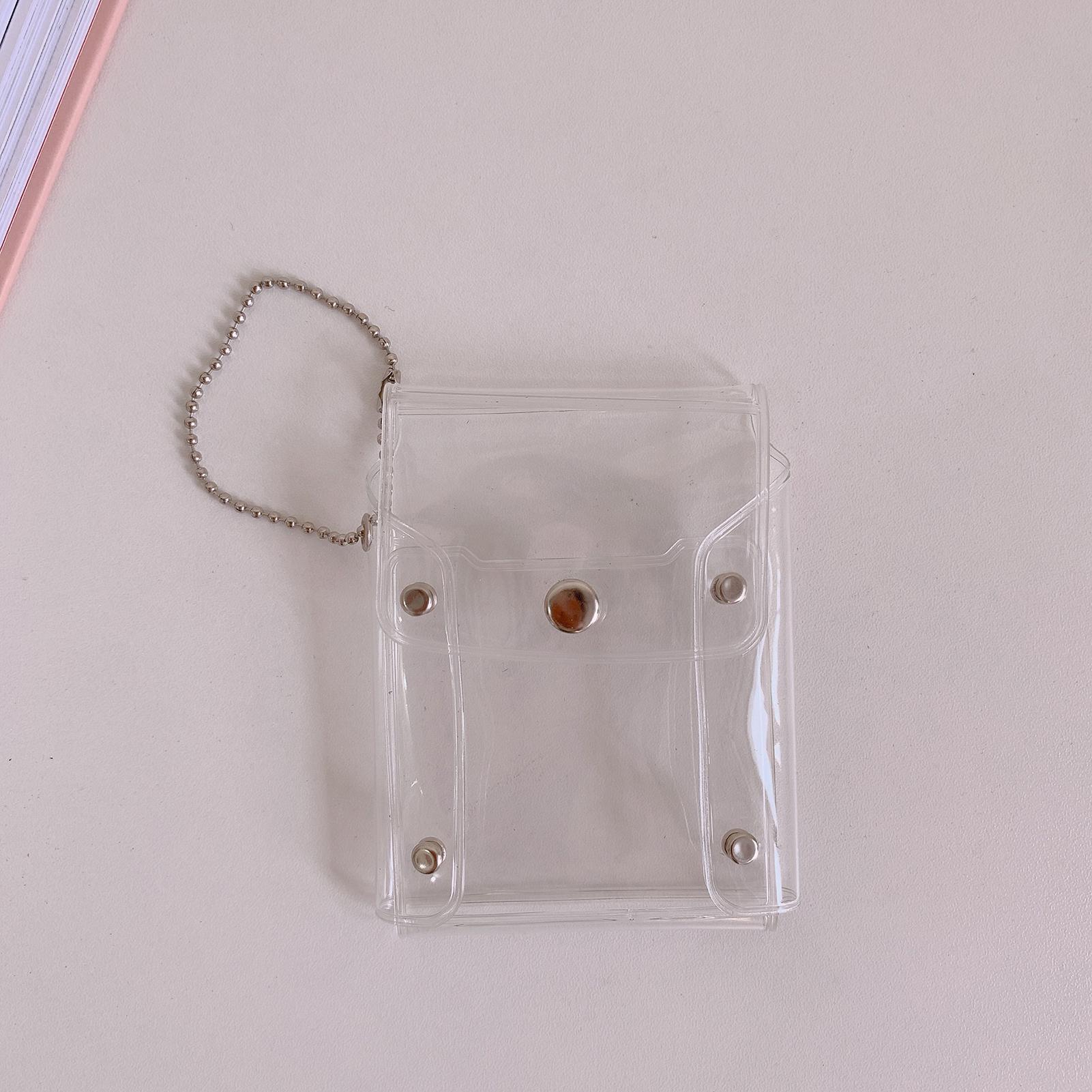 

Держатель для карт из ПВХ, чехол для карт, портативная сумка для хранения монет для покупок на открытом воздухе, тип 5 прозрачный белый