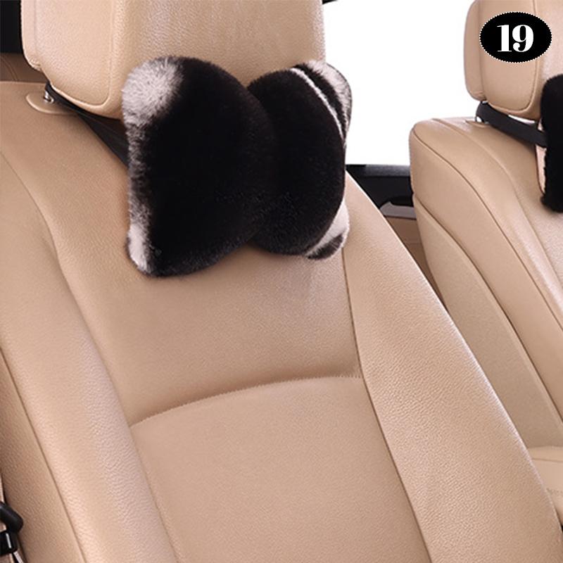 NEW Imitation Wool Universal Car Seat Cover Winter Thickened Warm Plush Auto Pillow Artificial Fur Seat Cushion Interior Fashion