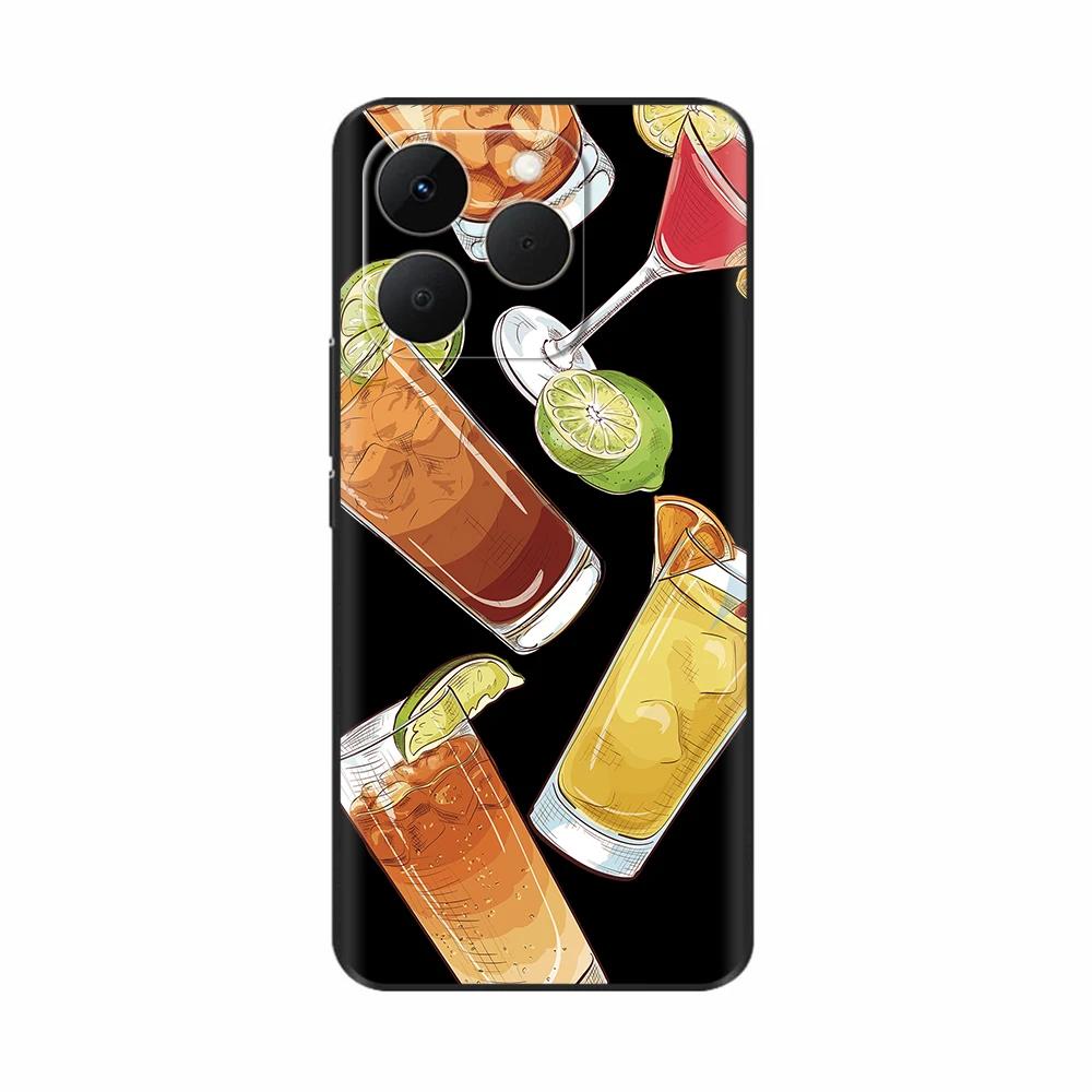 Shockproof Case For Realme 15T 5G Case Luxury Painted Black TPU Silicone Soft Bumper Funda for Realme 15T Phone Cases Back Cover