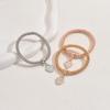 3Pcs Of Life Elastic Bracelet Set For Women Crystal Owl Key Lock Music Note Butterfly Heart Charm Bangle Jewelry