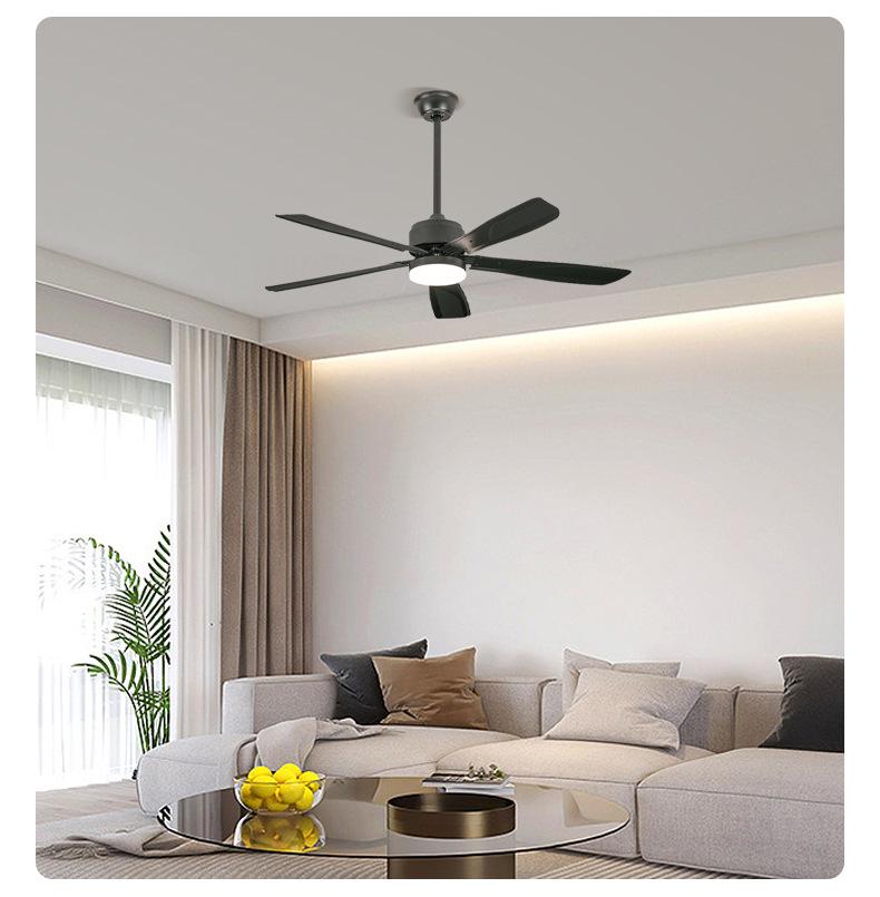 2026 Silent Smart Ceiling Fan Light with Pure Copper Motor and Frequency Conversion for Restaurants