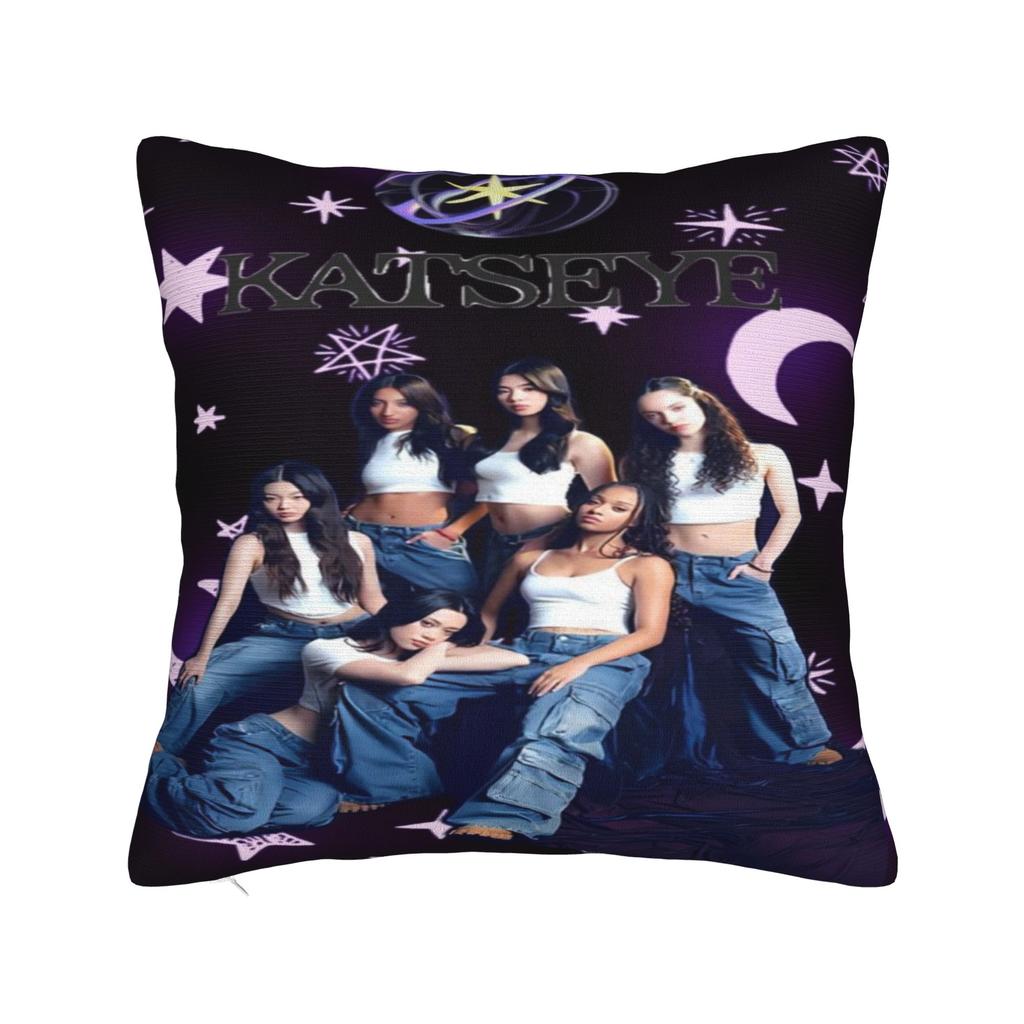 Katseye Kpop Style Mädchen Kissenbezug Kawaii Kissenbezug Bequeme Kissenbezüge Für Büro Auto Heimdekoration