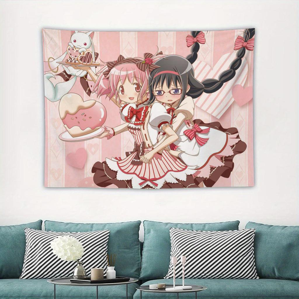 Magi tapestry Madoka Magica bedroom dormitory anime wall hanging magical girl atmosphere home decoration