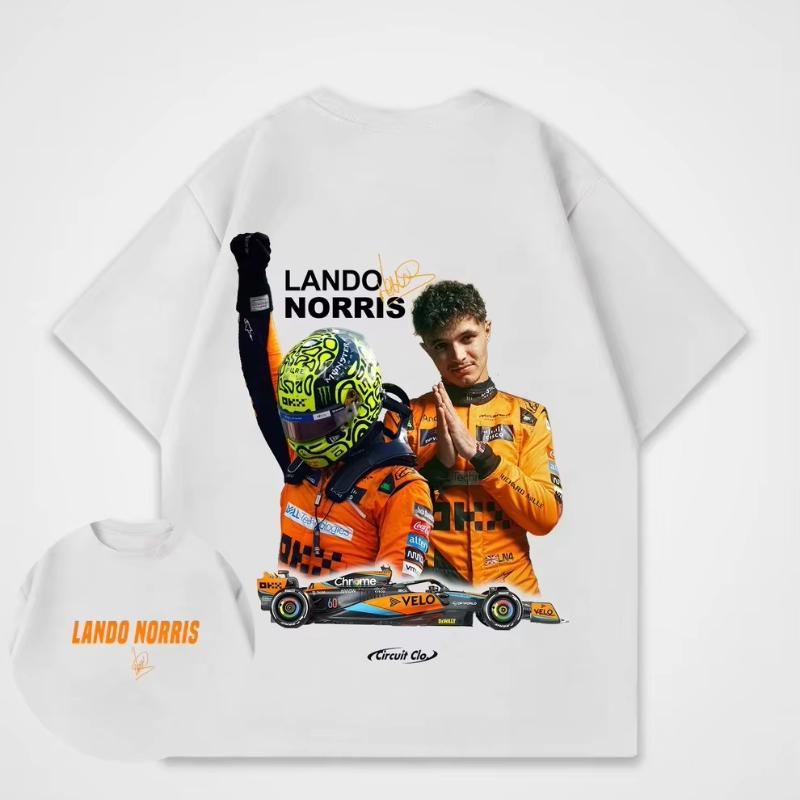 2025 Sommer Nyeste Lando Norris Yangzed Skjorte Racer Y2K Topp T-Skjorte Stor Størrelse Rund Hals Casual Bomull Herre- og Dame T-Skjorte