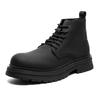 British style men's casual autumn winter boots black trendy original leather shoes cowboy platform boot handsome ankle botas man