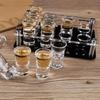Gjennomsiktig Vinglassholder Flere spor Shotglassholder Rekvisita Hylle Kopp Serveringsbrett Bar