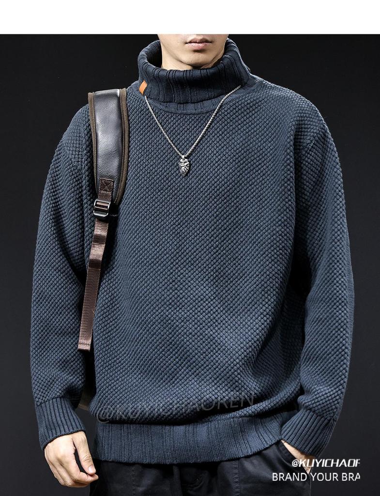 Men's Winter 2025 Loose Heavy Knit Plus Size Trendy Jacket