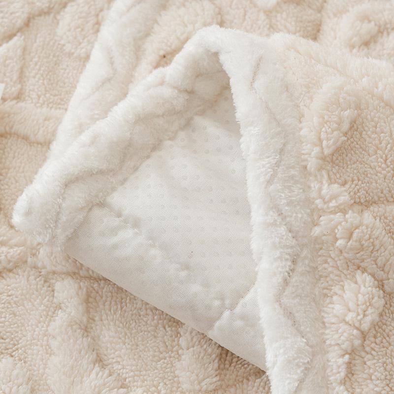 1 Stück Klassischer Jacquard Shu Velveteen Sofabezug, Couchüberwurf Passend für Sessel bis Ecksofas, Fuzziger Sofaschutz für Heim- und Bürodekor