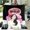Lana Del Rey Coperta stampata sottile Morbida e confortevole Coperta per casa, viaggio, biancheria da letto regalo di compleanno