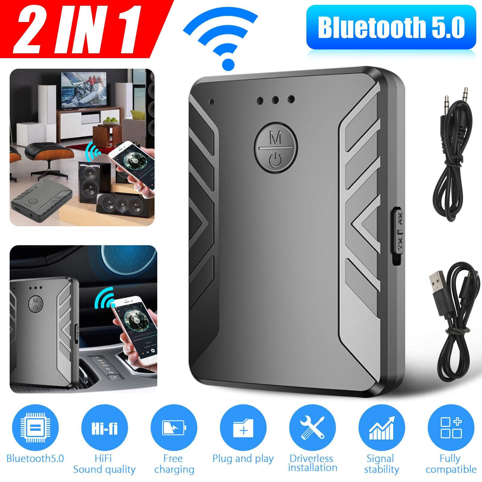 

2в1 Bluetooth-передатчик-приемник Беспроводной A2DP 3,5-мм USB-стереоаудиоадаптер