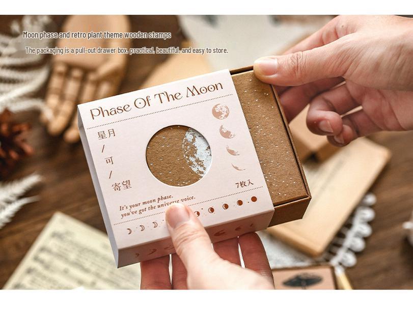 Herr. Papier Retro Romantisches Stempelset: 7 Stück zur DIY-Journaldekoration, 2 Stile verfügbar.