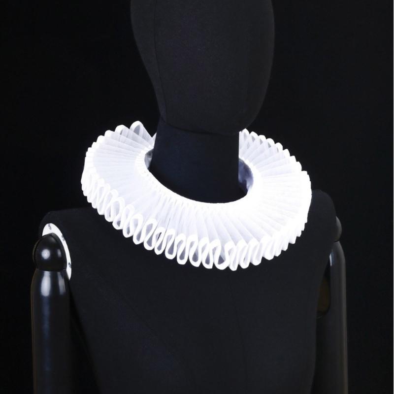 Colletto Arricciato Retrò Cravatta Cosplay per Ragazze Colletto Vittoriano Risvolto Cosplay Medievale Cravatta Colletto Arricciato Vittoriano