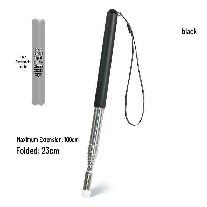 

1-метровая выдвижная указка из нержавеющей стали с нано-наконечником для использования с сенсорным экраном - F32 100cm Long
