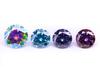 Round Multicolor Moissanite Stones: Red, Yellow, Blue, Green & Paraiba Colors