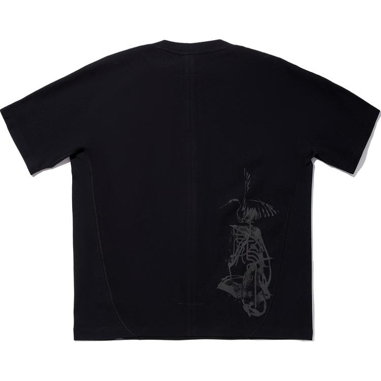 Li Ning Comfortable Casual Sports Simple Loose Breathable Round Neck Pullover Short Sleeve T-Shirt Unisex Tops Black AHSV517-3