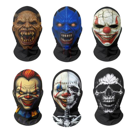 Horror Halloween Masque Adults Scary Full Head Hood Prop for Halloween Party Cosplay Costume Role Playing Accessory