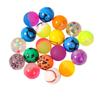 Elastic ball rubber jump ball rainbow two-color matte solid elastic ball colored float ball fun ball egg twisting machine toy