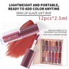 12 PIÈCES Ensemble de 12 gloss à lèvres mat longue durée ne colle pas aux tasses rouge à lèvres rouge à lèvres