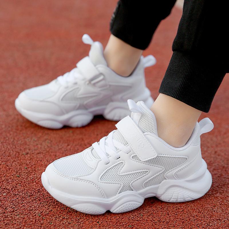 Boys' white sneakers, girls' white athletic shoes, children's and elementary school students' performance shoes, order
