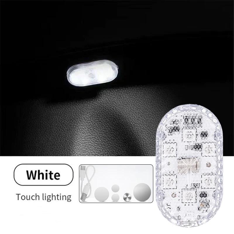 Multi Color Car LED Touch Light USB Car Interior Light USB Roof Ceiling Lamp Car Decorations Read Light Auto Interior Accsesorie