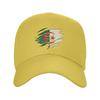 Summer Casual Baseball Cap Ripped Rip Open Algeria Flag Hiking Fishing Trucker Hat For Unisex Unisex SunProof  Trendy Baseball Cap