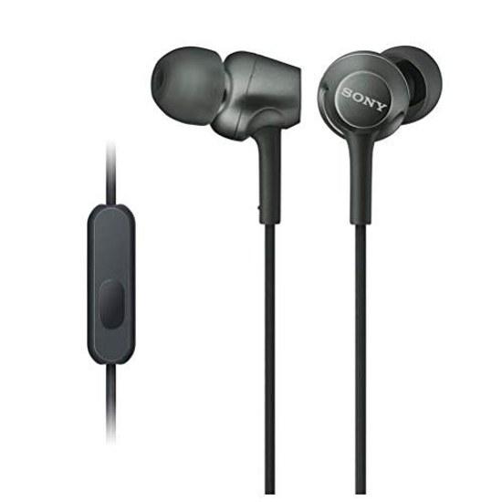 Sony Earphones MDR-EX255AP Canal Type Remote Control Microphone Black B