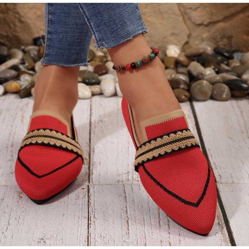 

Женские туфли на плоской подошве с острым верхом, однотонные мокасины, неглубокие удобные туфли в стиле Лолита, кроссовки женские, Zapatos De Mujer 43 красный