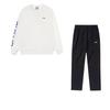 Versatile Printed Warm Loose Pullover Long Sleeve Sweatshirt Comfortable Long Pants Casual Sports Suit AWDRF44-3+AYKT413-1