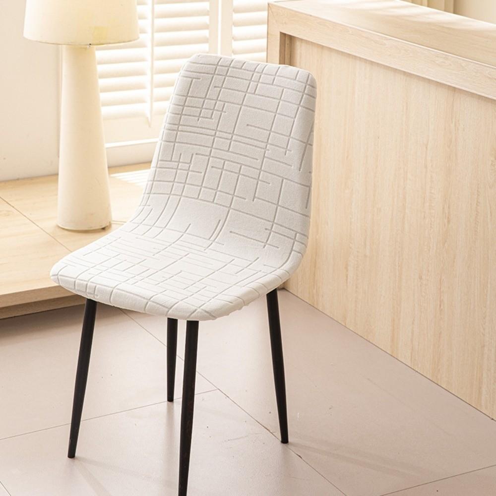 Jacquard Pattern Bar Chair Cover Geometric Texture Shell Chair Slipcover  Dining Room Use