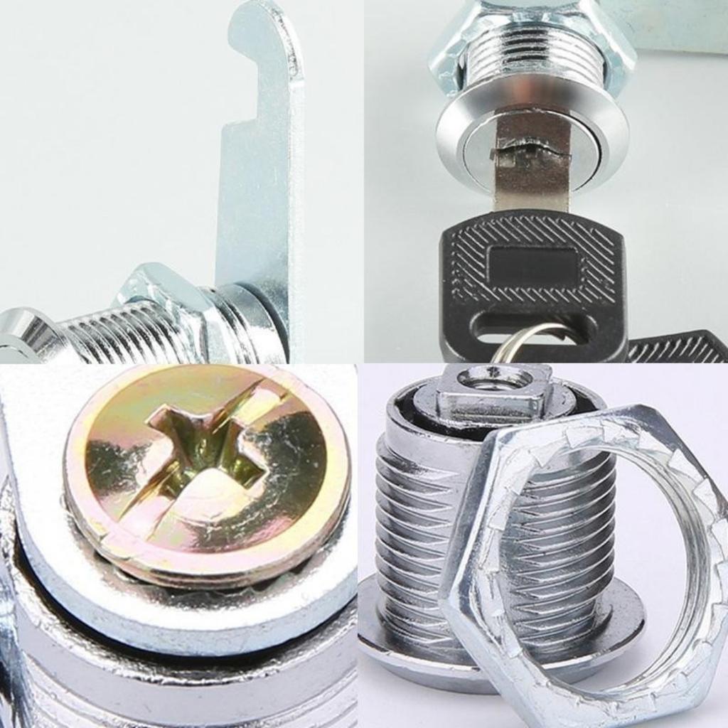 1 buc. 16mm Încuietoare de siguranță clasică Cilindru metalic Dulap Dulap Încuietoare cu camă Cu chei Siguranță Încuietoare cutie poștală Sertar