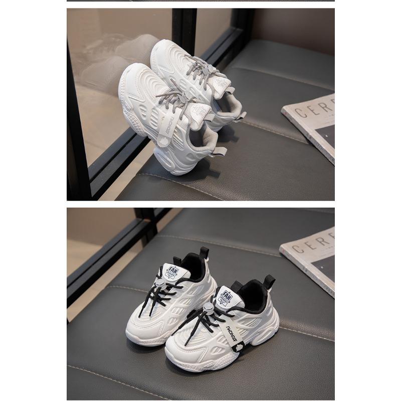 Spring and Summer Korean Version Sports Shoes Children's Breathable Mesh Dad Shoes Students Solid Bottom Running Shoes Boys and Girls Single Shoes