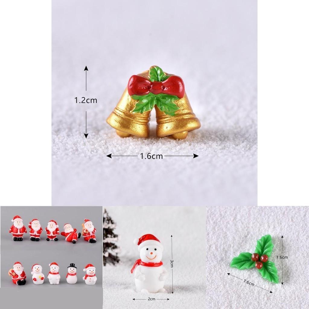 Adorable Mini Christmas Ornaments Featuring Resin Santa And Snowman Micro Landscapes