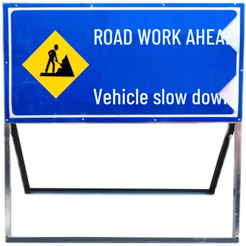 Reflective Road Closure Traffic Sign, Upgraded