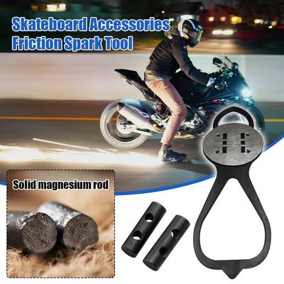 Bicycle Friction Spark Insoles Skateboard Accessories Friction Flame Device Outdoor Spark Tool For Performing Cool Trick