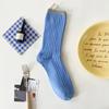 Women's Spring and Autumn Color Cloth Logo College Wind Drum Pile Pile Cotton Socks