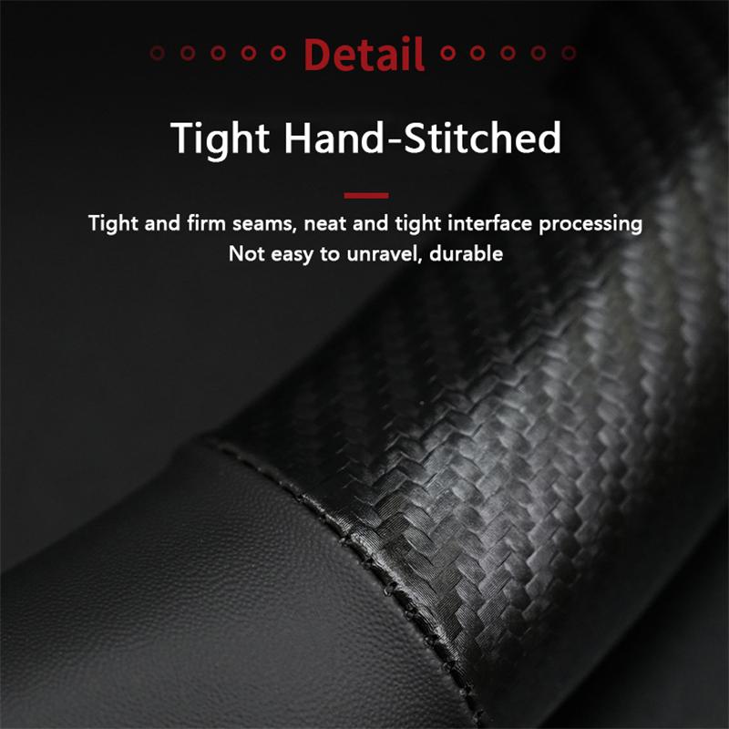Car Carbon Fiber Leather Steering Wheel Cover For Toyota Camry RAV4 Corolla 86 Reiz Wish CHR Celica Vitz Highlander Yaris Avalon