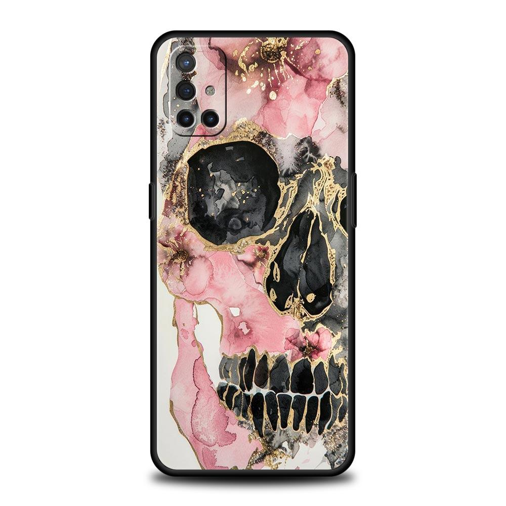 Phone Case For OnePlus 15 13 12 11 10 9 8 7T Pro 13T 13R 12R 10R 9RT 8T Nord 2T CE 2 3 5G Lite Soft Cover Hard Pink Purple Skull