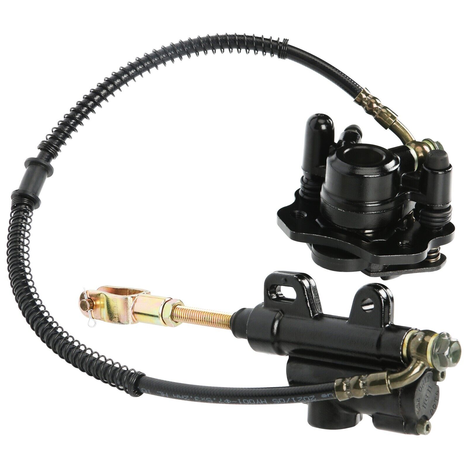 Rear Hydraulic Foot Brake Assembly Caliper Master Cylinder ATV Quad Buggy GoKart Australia