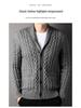 Maglione a coste con revers - Stile britannico, manica lunga per autunno e inverno