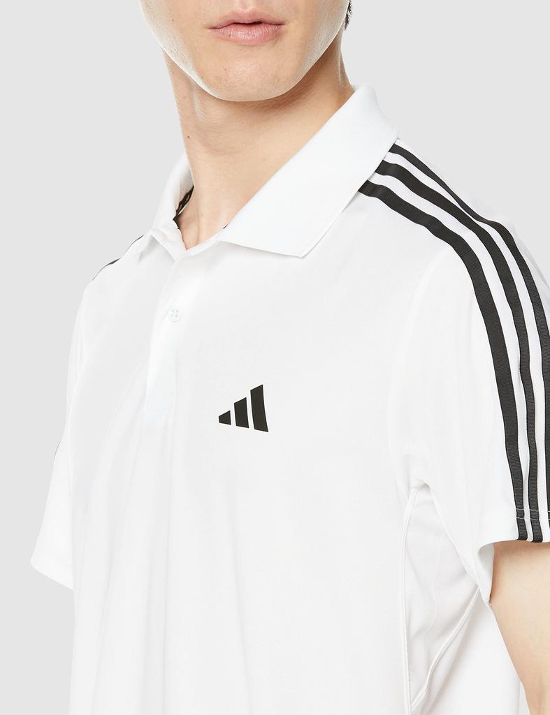 Adidas Train Essentials Pique Training Polo Size XL 3-Stripes Shirt, Men's, White/Black (IB8109), (BXH46)