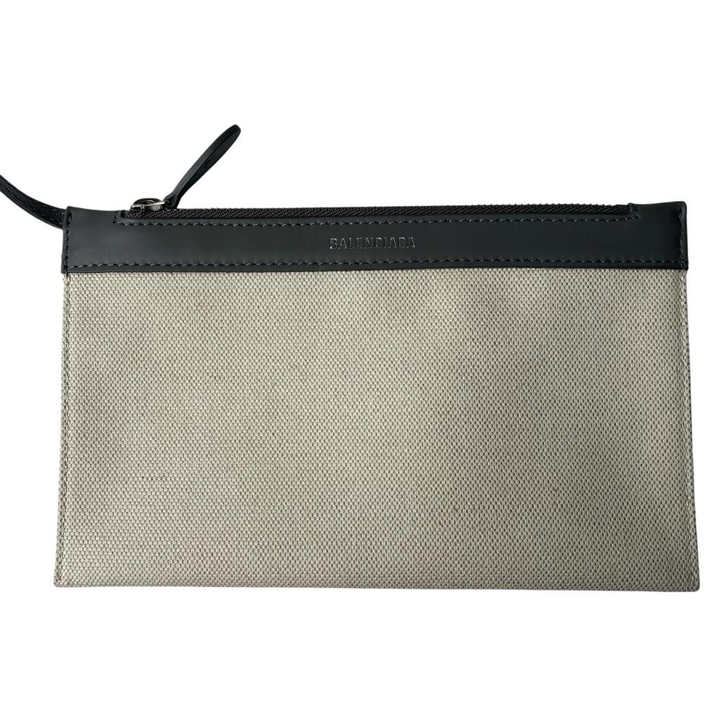 Used BALENCIAGAHandbag gray/Ivory canvas/leather Women