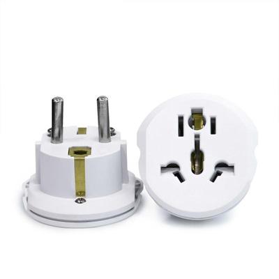 1 Stück 16A tragbarer deutscher Standard Universal EU (Europa) Konverter Adapter 250V AC Reiseladegerät Steckdosenadapter