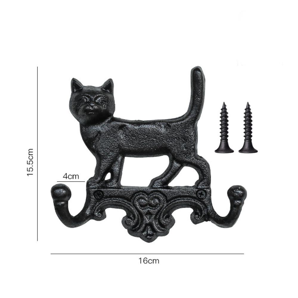 Animal Theme Heavy Duty Wall Mounted Hook Vintage Rustic Double Hook Decorative Towel Hook Home Decor